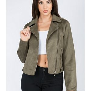 NWT Ci Sono vegan suede jacket